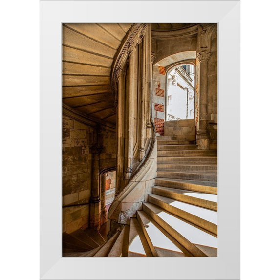 Ronin 13x18 White Modern Wood Framed Museum Art Print Titled - Castle Steps
