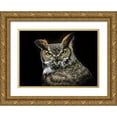 thumbnail image 1 of Ronin 14x11 Gold Ornate Wood Framed with Double Matting Museum Art Print Titled - Wisdom Owl, 1 of 4