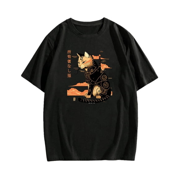 Ronin Cat Cotton casual T-shirt