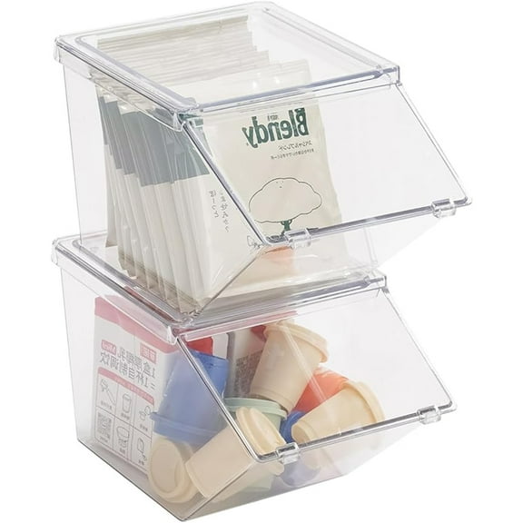 Roninkier 2 pack Coffee Pod Holder Tea Bag Organizer, Large Capacity Stackable Coffee Bar Accessories Coffee Basket Decor for Counter