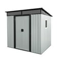 thumbnail image 1 of Roninkier 6 x 5 ft  Outdoor Metal Storage Shed with Window, Transparent Plate ＆ Sliding Door, 1 of 8