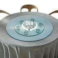 thumbnail image 1 of Roninkier Glass Lazy Susan for Tabletop, 24 inch Large Round Clear Dining Table Rotating Tray Serving Plate with 6 Rotating Wheels, Heavy Duty Tempered Glass Centerpiece, 1 of 8
