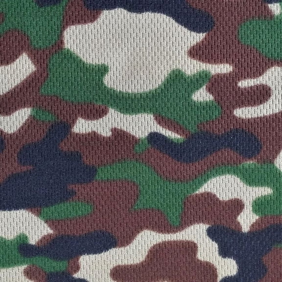 Ronit Textile Brown Dimple Mesh Jersey Camouflage Print by Yard (36"X60")