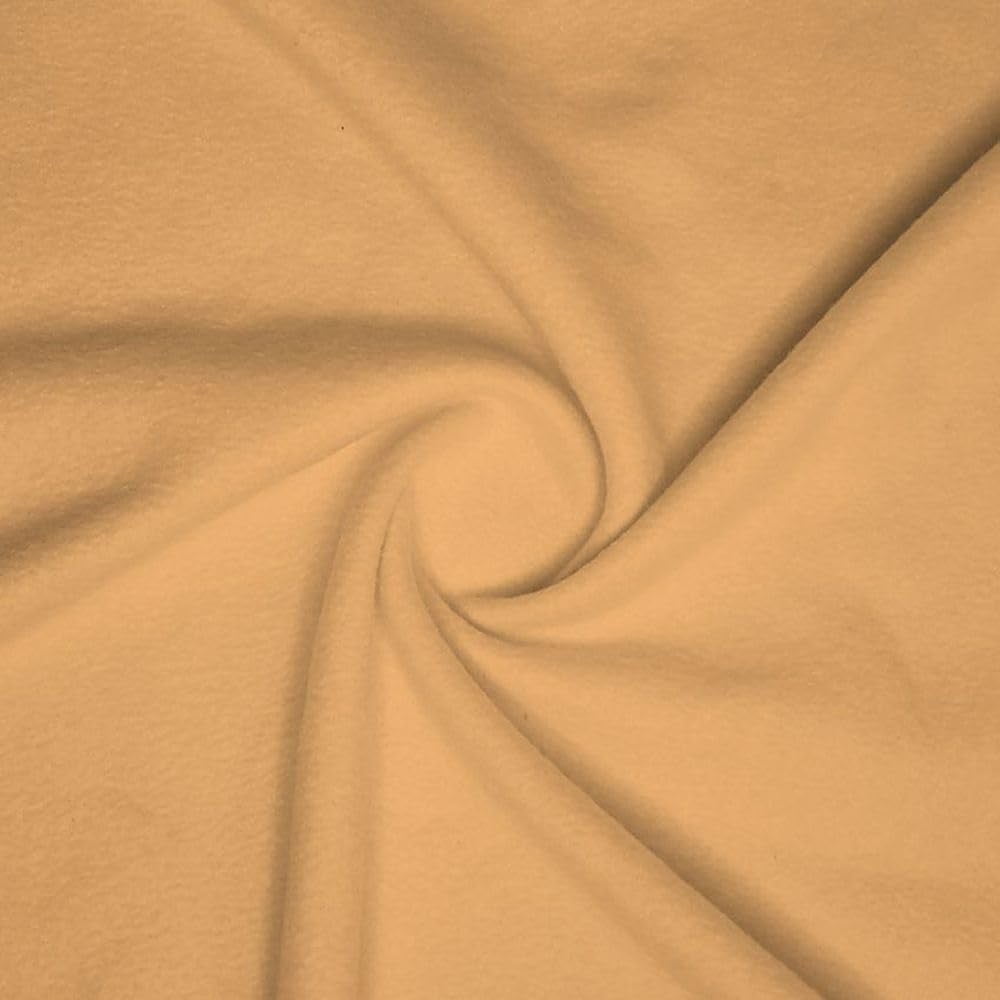 Ronit Textile Camel Anti-Pill Fleece Solid (2 Side Brushed) 100%Polyester 58"-60" -By The Yard- Blankets, Hoodies, Pillow, Sweatshirts, Pajamas, Apparel, DIY. 5 Yard Cut.