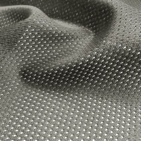 Ronit Textile Charcoal Athletic Micro Mesh Jersey 58"-60" 100%Polyester Sportswear-Activewear-Sublimation. 1 Yard Cut.