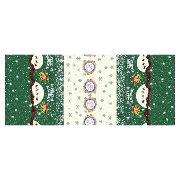 Ronit Textile Christmas Tablecloths Fabric-100% Polyester Poplin 58"-60" By Yard Style-10010