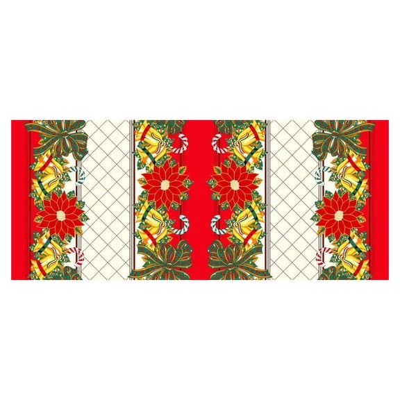 Ronit Textile Christmas Tablecloths Fabric-100% Polyester Poplin 58"-60" By Yard Style-10016