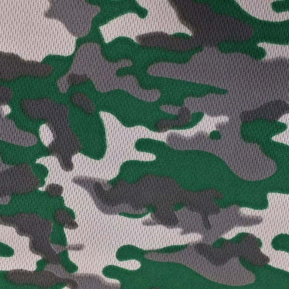 Ronit Textile Green Dimple Mesh Jersey Camouflage Print by Yard (36"X60")
