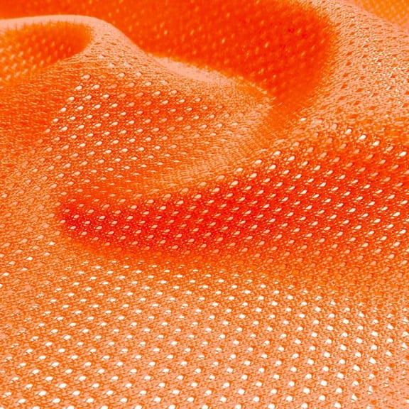Ronit Textile Orange Athletic Micro Mesh Jersey 58"-60" 100%Polyester Sportswear-Activewear-Sublimation. 5 Yards Cut.