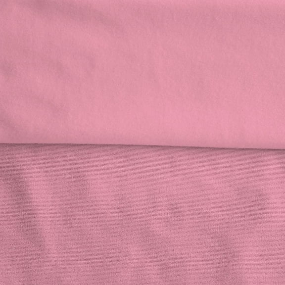 Ronit Textile Pink Sweatshirt Fleece One Side Brushed 58"-60" (By the Yard) Polyester/Cotton Sweatshirts, Hoodies, Sweatpants, Shorts, Joggers, DIY. 3 Yards Cut.