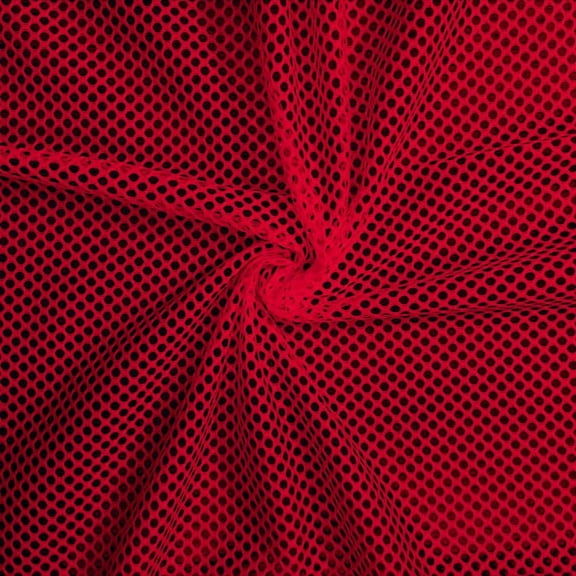 Ronit Textile Red Athletic King Mesh 58"-60" (By The Yard) 100%Polyester Sportswear-Activewears-Uniforms-Basketball-Football Jersey-Laundry Bags-DIY. 1 Yard Cut.