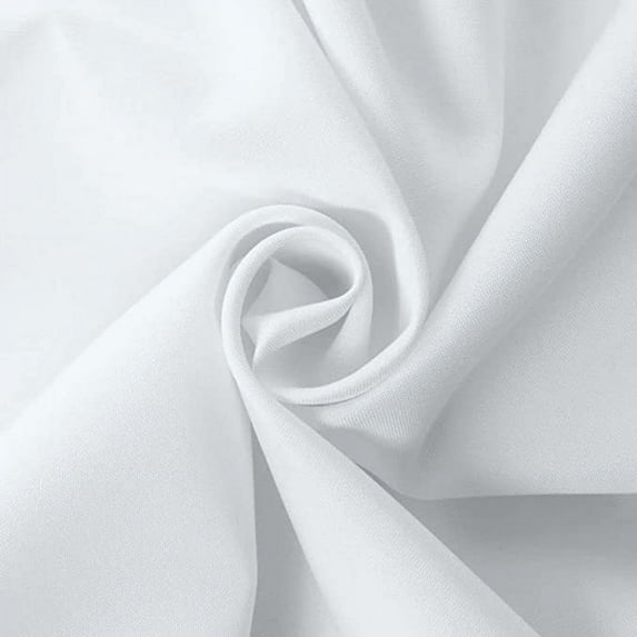 Ronit Textile White Polyester Poplin 58"-60" (By The Yard 36'' X 60'') 100% Polyester Table Cloth, Table Napkins, Uniforms, Aprons, Events, DIY.