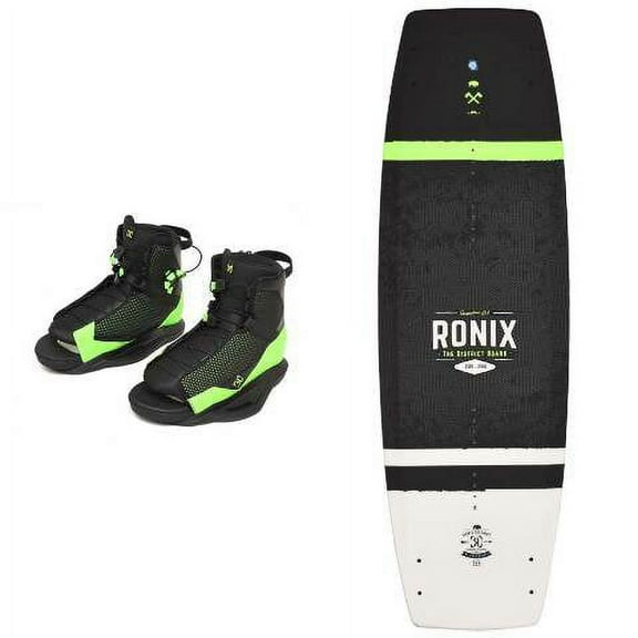 Ronix Boat Wakeboard 212062 | w/ Boots District 144 Black White Green