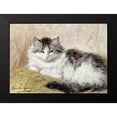 thumbnail image 1 of Ronner-Knip, Henriette 24x18 Black Modern Framed Museum Art Print Titled - A Cat, 1 of 4