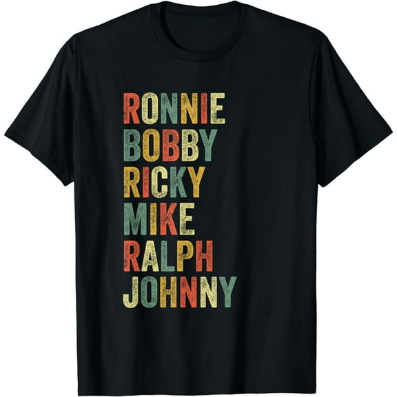 Ronnie Bobby Ricky Mike Ralph Johnny Funny Hip Hop Eighties T-Shirt