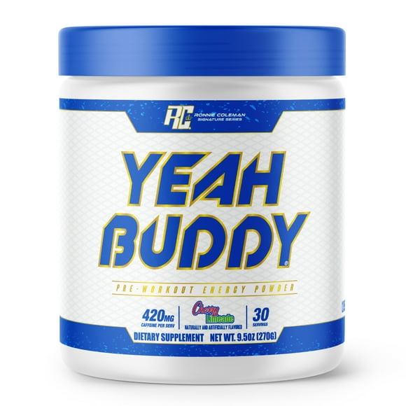 Ronnie Coleman Signature Series Yeah Buddy 30 Serve Pre-Workout Supplement, Cherry Limeade, 9.5 Oz