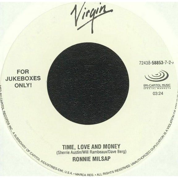 Ronnie Milsap - Time, Love And Money - 7"