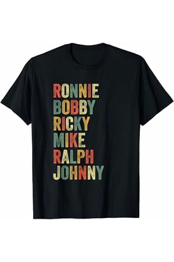 Ronnie Ricky Mike Ralph Johnny Funny Hip Hop Eighties T-Shirt