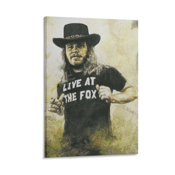 Ronnie Van Zant Canvas Poste Canvas Poster Wall Art Picture Prints Hanging Photo Gift Decor Home Posters Artworks 16x24inch(40x60cm)