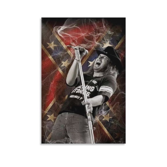 Ronnie Van Zant Poster Posters Wall Art Painting Canvas Gift Living Room Prints Bedroom Decor Poster Artworks 08x12inch(20x30cm)