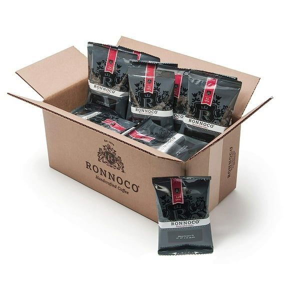 Ronnoco Signature Private Estate, Handcrafted Ground Coffee Fraction Packs, Medium Roast, Single Pot Bags for Drip Coffee Makers, Individual Packets for Office, Hotel, and Restaurant, 2 oz (24 Count)