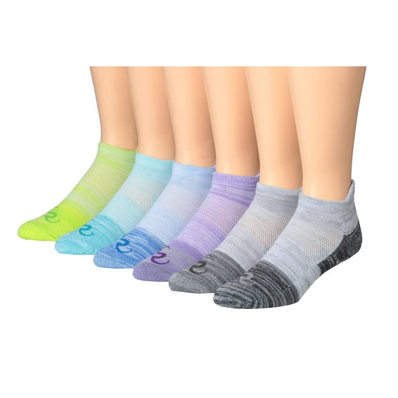 Ronnox Men's 6-Pairs Low Cut Running & Athletic Performance Socks, MRLT03-B, Medium/Large