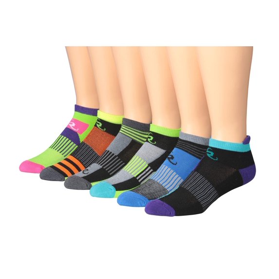 Ronnox Men's 6-Pairs Low Cut Running & Athletic Performance Socks, MRLT04-B, Small/Medium