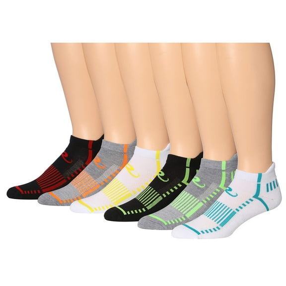 Ronnox Men's 6-Pairs Low Cut Running & Athletic Performance Tab Socks Medium/Large MRLT20-B-ML