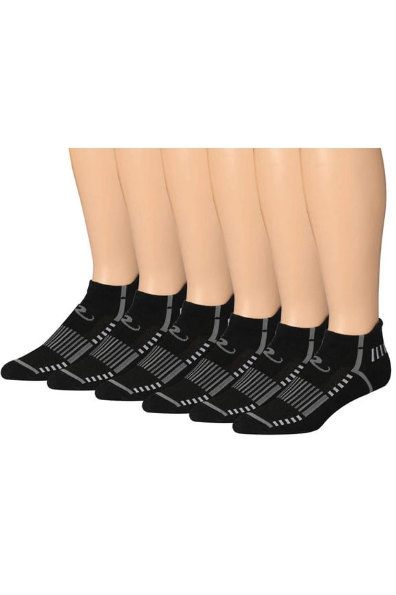 Ronnox Men's 6-Pairs Low Cut Running & Athletic Performance Tab Socks Medium/Large MRLT21-A-ML
