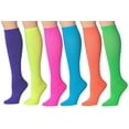 thumbnail image 1 of Ronnox Women's 3 Or 6-Pairs Colorful Patterned Knee High Graduated Compression Socks, 1 of 1