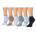 thumbnail image 1 of Ronnox Women's 6-Pairs Anti-Skid Non-Slip Silicone-Gripper Low Cut Cushioned Socks, For Yoga Pilates & Barre, Small/Medium, RY01-B-SM, 1 of 1