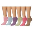thumbnail image 1 of Ronnox Women's 6-Pairs Anti-Skid Non-Slip Silicone-Gripper Low Cut Cushioned Socks, For Yoga Pilates & Barre, Small/Medium RY04-B-SM, 1 of 1
