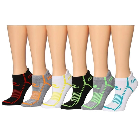 Ronnox Women's 6-Pairs Low Cut Running & Athletic Performance Tab Socks