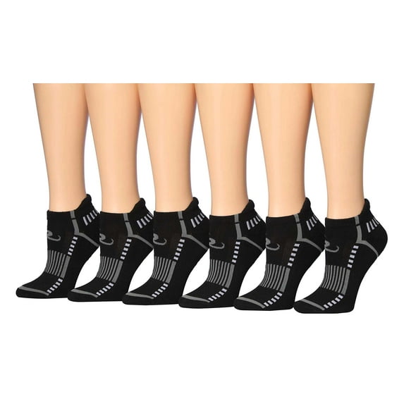Ronnox Women's 6-Pairs Low Cut Running & Athletic Performance Tab Socks