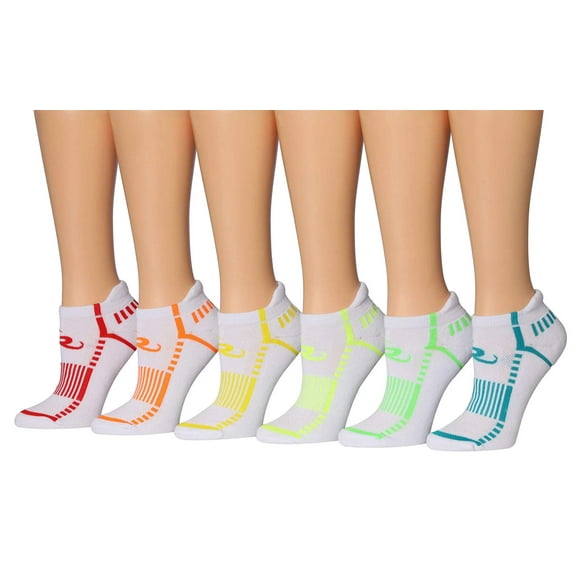 Ronnox Women's 6-Pairs Low Cut Running & Athletic Performance Tab Socks