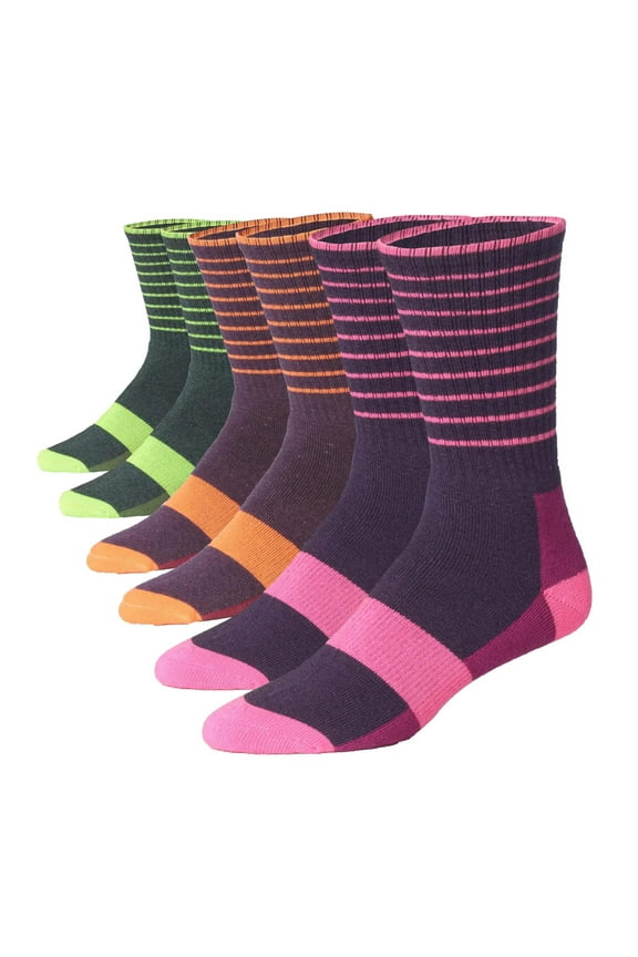 Ronnox Wool Blend Trekking Hiking Outdoor Sports Performance Cushioned Crew Socks, For Men & Women 3 Pairs