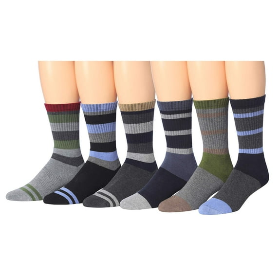 Ronnox Wool Blend Trekking Hiking Outdoor Sports Performance Cushioned Crew Socks, For Men & Women 6 Pairs