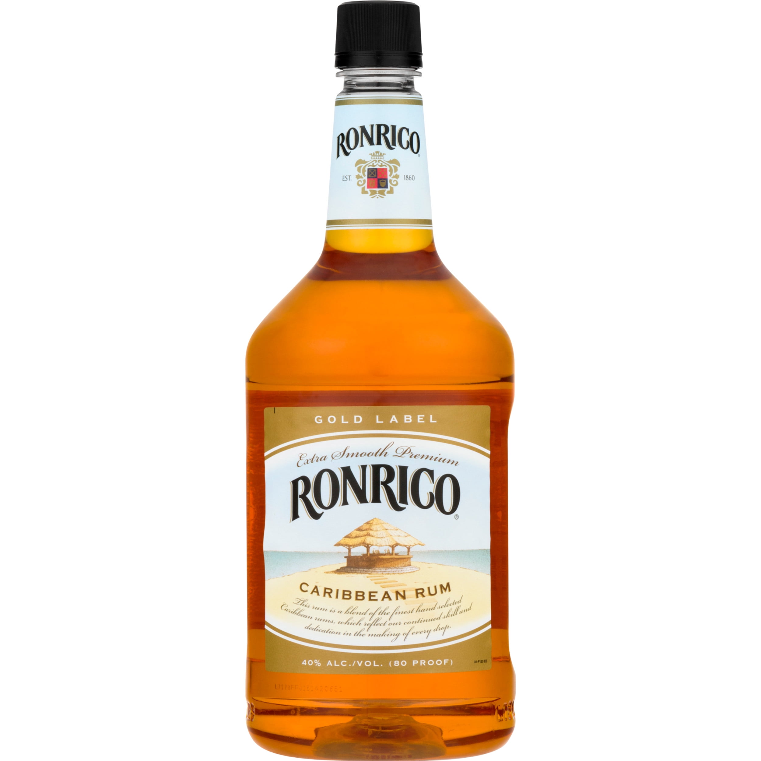 Ronrico Gold Label, 1.75 L PET Bottle, ABV 40.0% - Walmart.com