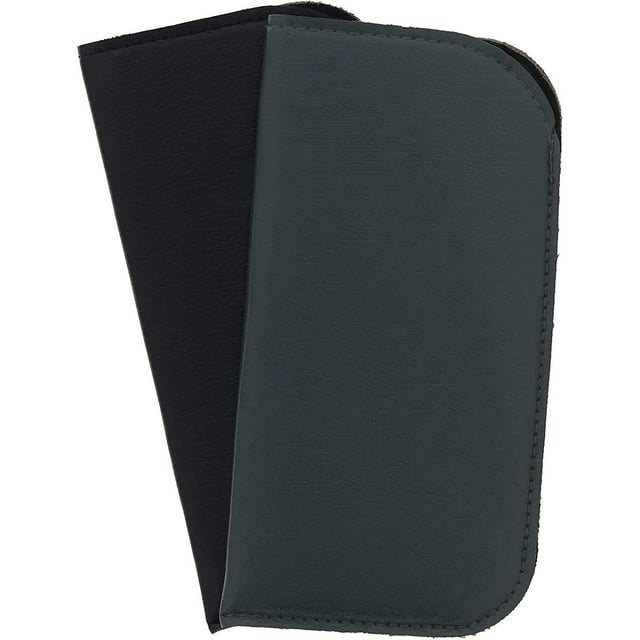 Rons Optical 2 Pack Slip In Soft Faux Patent Leather Eyeglass Case