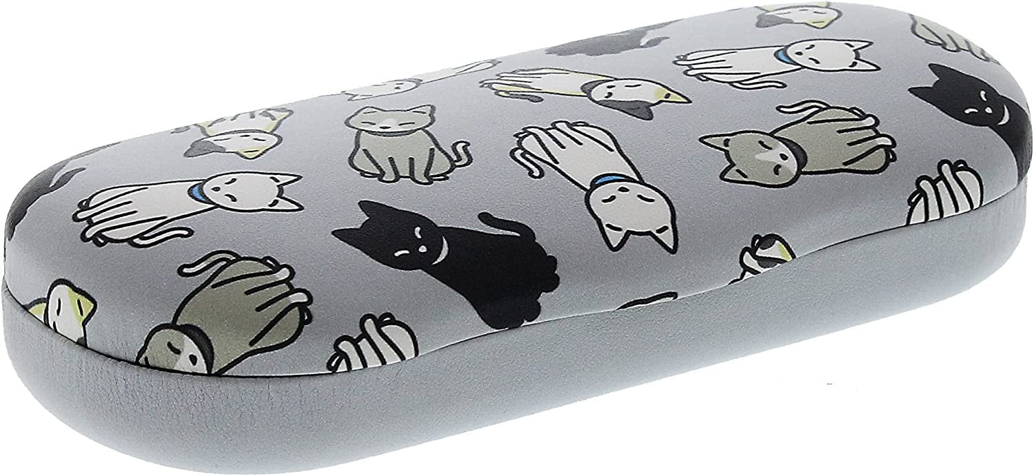 Rons Optical Clamshell Eyeglass Case in Cat Dog Themes for Small to
