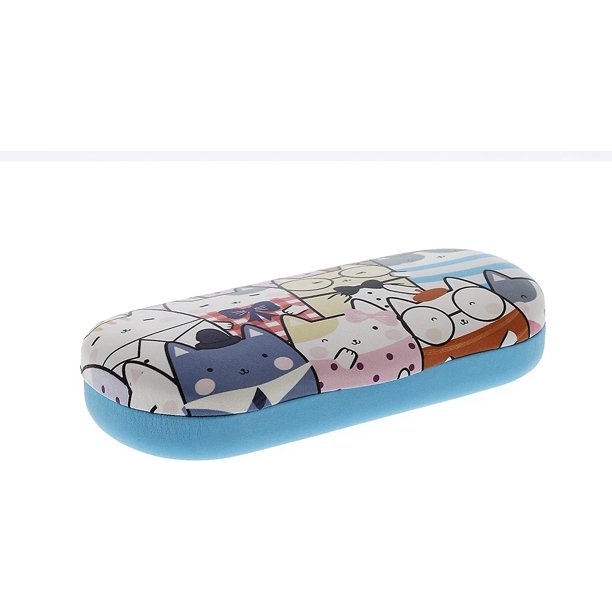 Rons Optical Clamshell Eyeglass Case in Cat Dog Themes for Small to