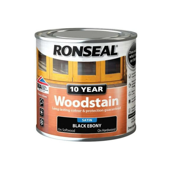 Ronseal - 10 Year Woodstain Ebony 250ml