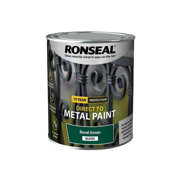 Ronseal - Direct to Metal Paint Rural Green Gloss 750ml