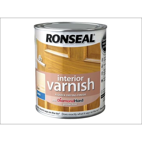Ronseal - Interior Varnish Quick Dry Satin Clear 750ml