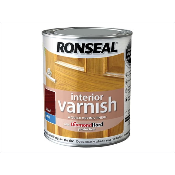 Ronseal - Interior Varnish Quick Dry Satin Teak 250ml