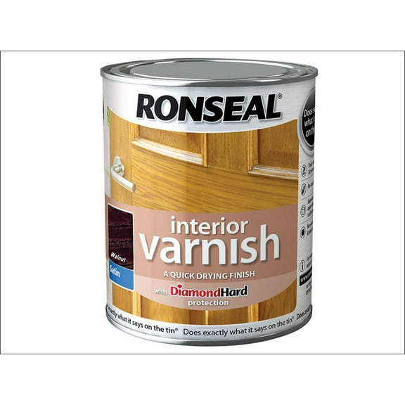 Ronseal - Interior Varnish Quick Dry Satin Walnut 750ml