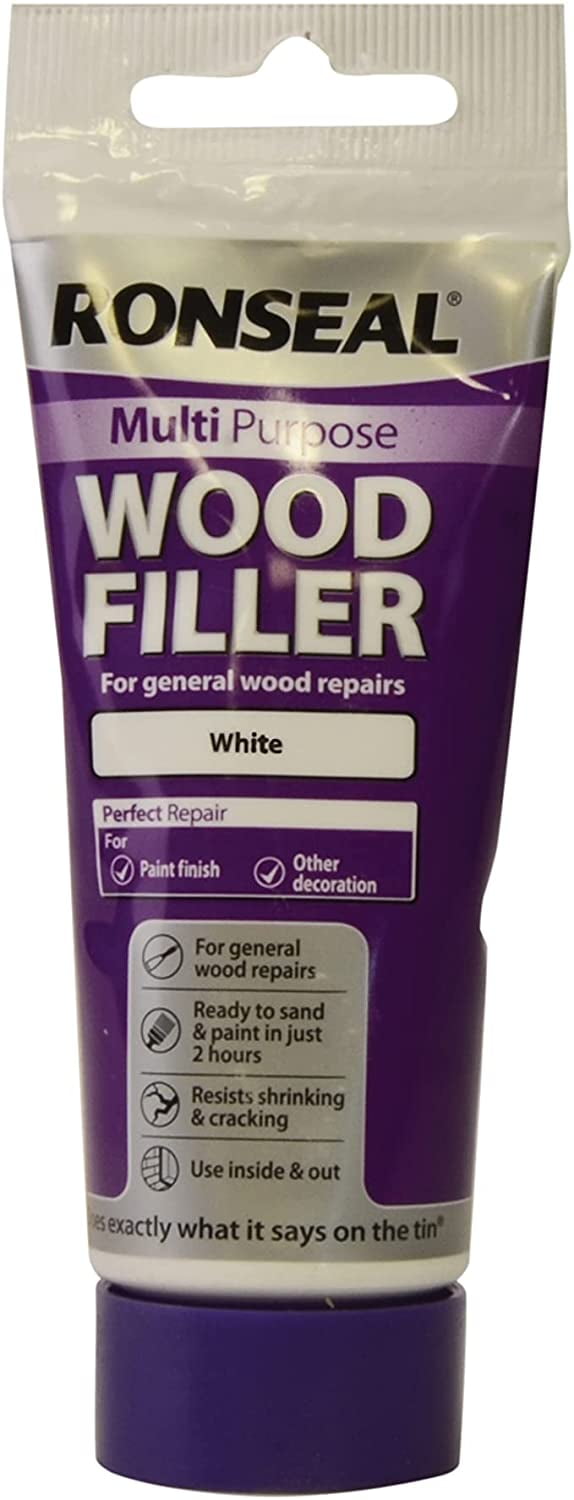 Ronseal RSLMPWFL250G 100g Multi-Purpose Wood Filler Tube - White
