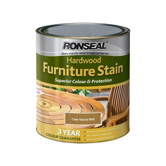 Ronseal - Ultimate Protection Hardwood Garden Furniture Stain Natural Matt 750ml