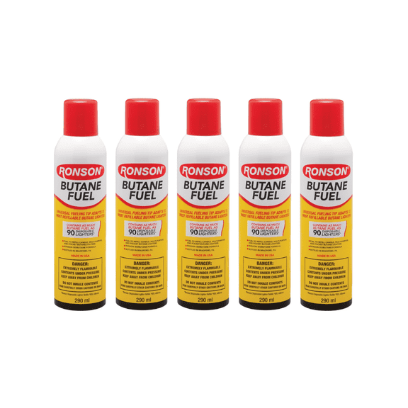 Ronson Multi-Fill Ultra American Butane Fuel Can - 290mL - 5 Pack