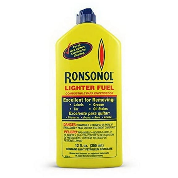 Ronsonol Lighter Fuel Excellent for Cleaning, 12 Oz, 2 Pack
